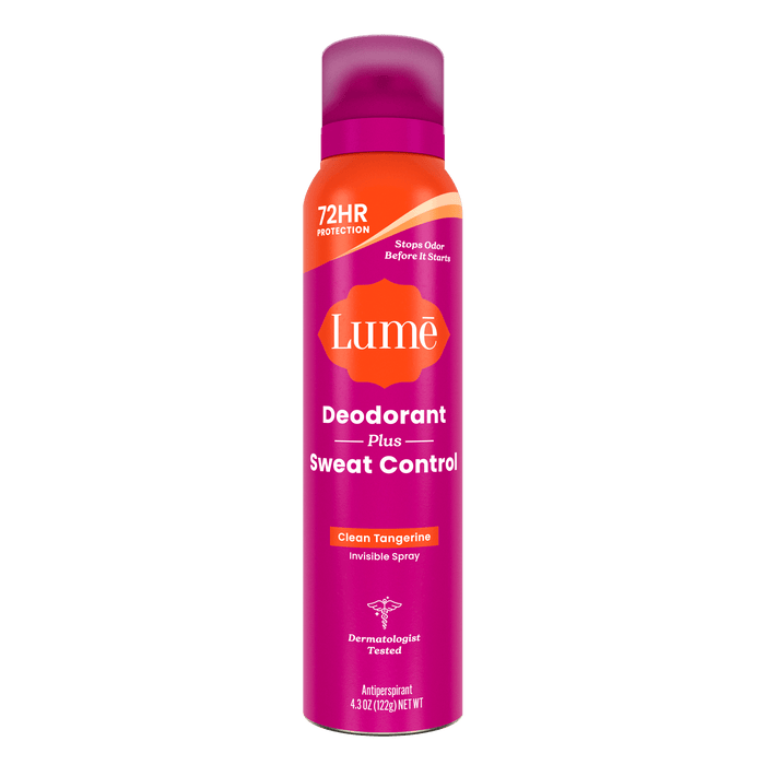 Can of Lume Deodorant Spray plus Sweat Control