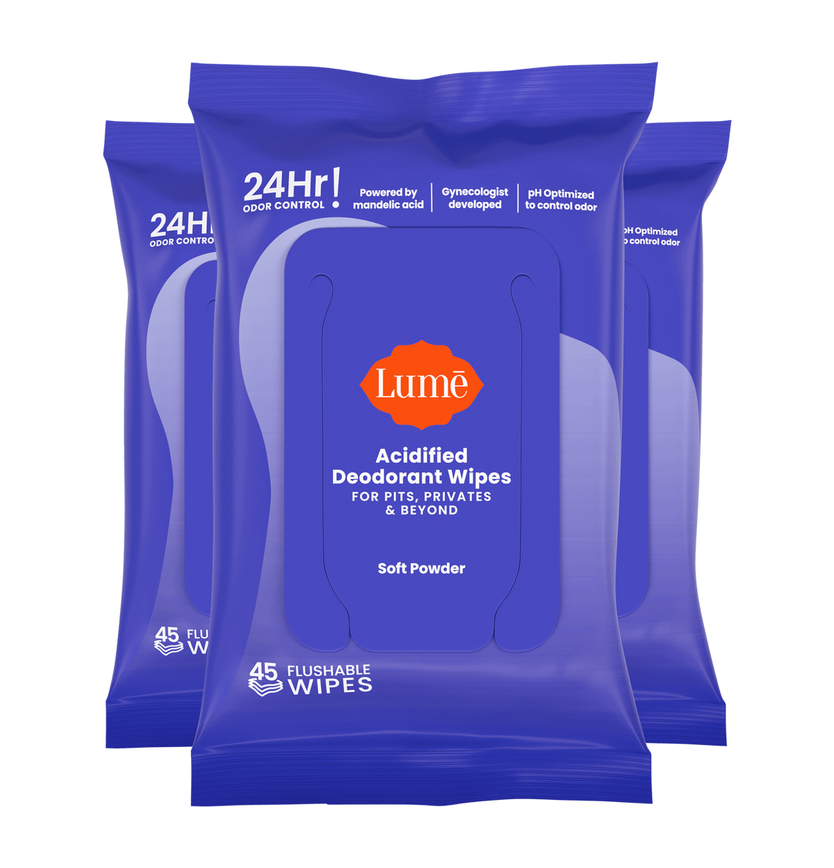 Soft Powder 45ct Wipes | Deodorant Wipes 3-Pack product image