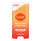 Orange and white Lume clean tangerine cream deodorant stick