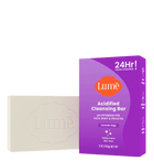 Lume cleansing bar. The packaging says "PH optimized for face, body, and privates. Visibly evens skin tone."