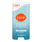Blue and white Lume Unscented Cream Deodorant stick